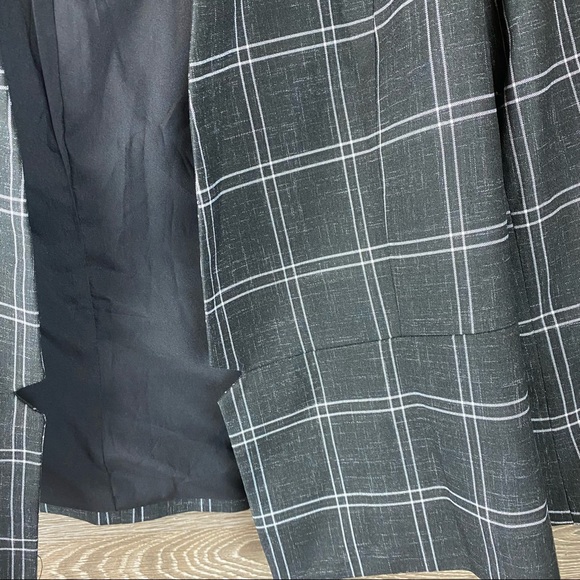 Tahari ASL Open Front Black White Grid Jacket NWT - Picture 4 of 9